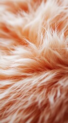 Closeup Coral Faux Fur Texture