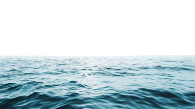 Transparent ocean surface revealing gentle blue waves, perfect for marine design compositions