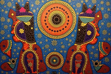 Fototapeta premium Aboriginal,Dot,Painting