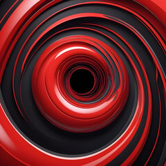 Abstract red wave curve smooth on black design modern luxury technology background illustration
