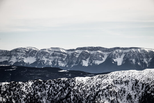 snow covered mountains