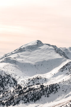 snow covered mountains