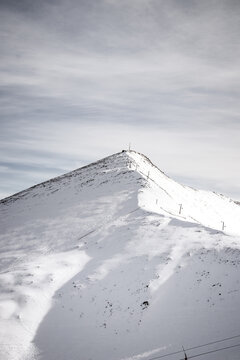 snow covered mountains