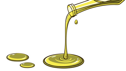 Fresh Olive Oil Dripping into Circular Glossy Droplets. Perfect for: Mediterranean cuisine ads, Health food promotions, Cooking oil campaigns