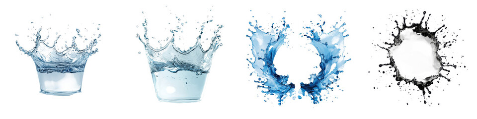 Vivid and dynamic image showcasing a powerful water splash effect with a crown like shape creating a visually striking and energetic scene of fluid motion and impact