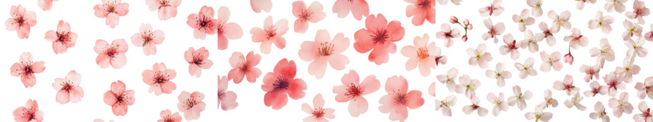 Lush and Colorful Assortment of Vibrant Floral Blooms in Soft Pastel Shades Against a Clean White Background  Delicate and Elegant Blossoms Creating a Romantic and Dreamy Atmosphere