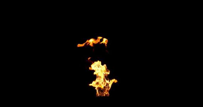 Fire flames burn motion effect 4k video rendering