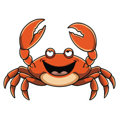 cartoon crab with a smile
