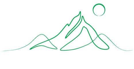 Mountain line art