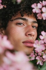 Obraz premium Person Among Flowers