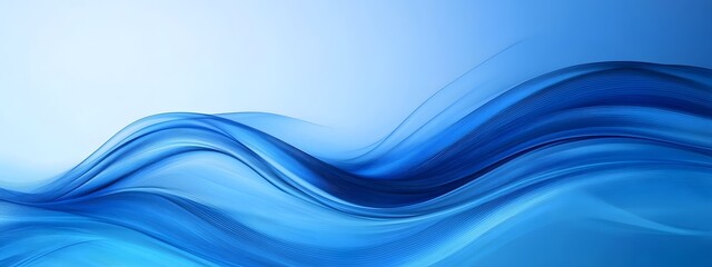Obraz premium Abstract blue wave on a white background 