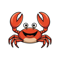red crab on white background
