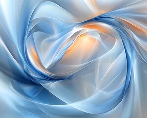 Naklejka premium Abstract swirling light, blue, orange