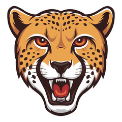 Fototapeta premium vector illustration of a leopard head