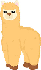 illustration alpaca llama