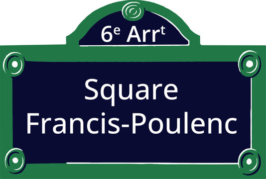 6e Arrt, Elegant Parisian Street Sign