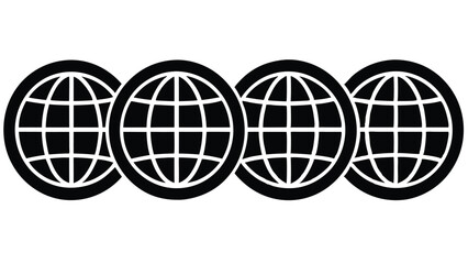 Set of Five Stylized Eagle Logos with Star Emblems