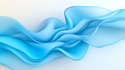 Ribbon-inspired glass loops in vibrant azure, layered to create complex overlapping forms against a