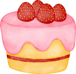 watercolor cake