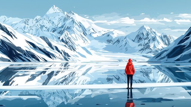 Minimal Aleut Native on Vast Mainland