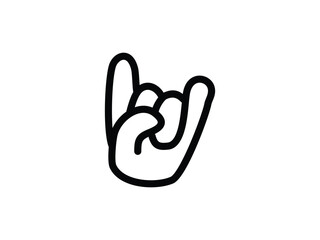 editable vector rock and roll symbol design illustration isolated on transparent background