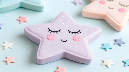 Sweet little star with a sleepy face dreamy paste