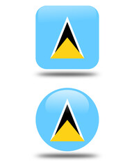 3d look  flag of saint lucia