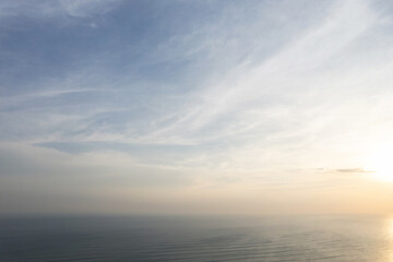 Sunset ocean horizon