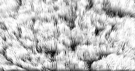 In shades of grey abstract texture created with Gradient flow and 3D structure imitate the movement of liquid or wind. Vibrant colors, volumetric waves and digital noise create a sense of depth and dy