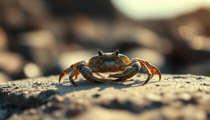 crab on a rock