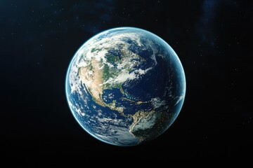 Fototapeta premium Earth from Space with Star