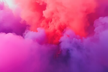 Naklejka premium Vibrant purple and pink smoke clouds merging in dynamic motion. Abstract effect
