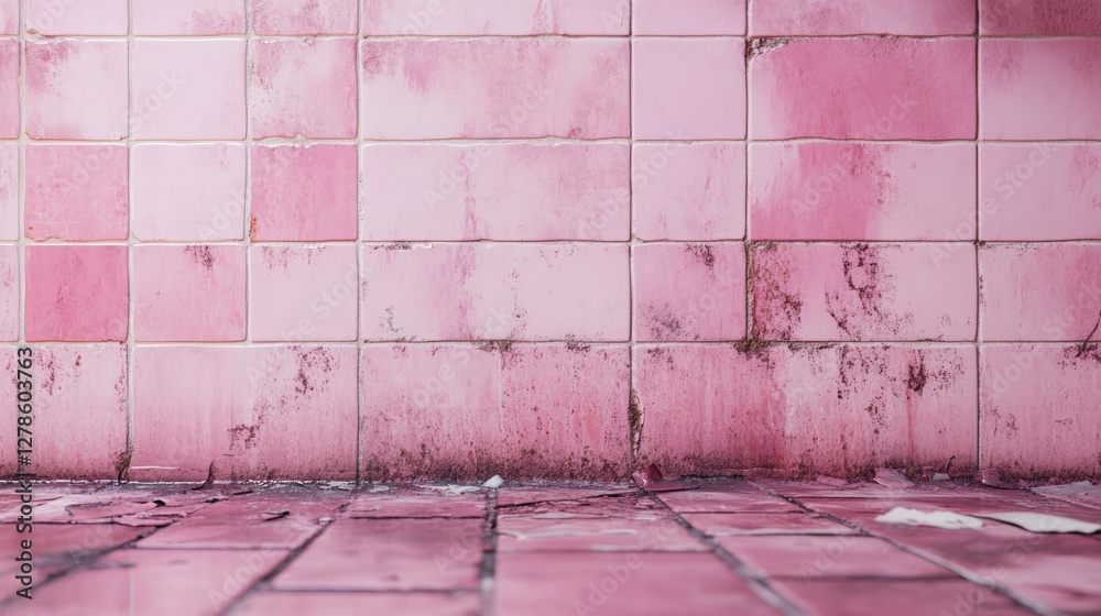 Poster Pink Thed Bathroom