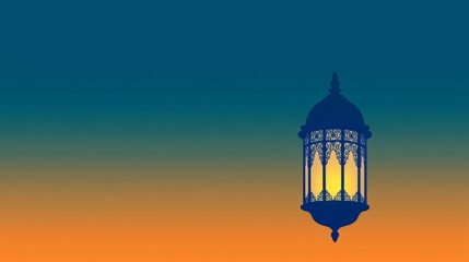 Ornate Lantern Silhouette at Sunset