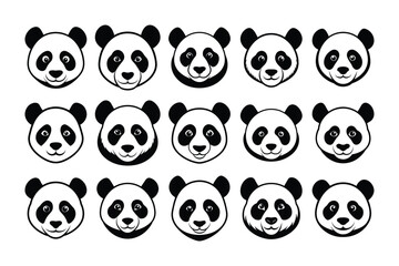 black and white panda head
