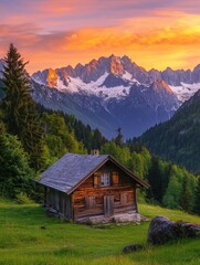 Cabin in Field
