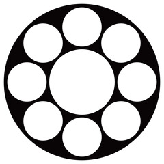 家紋です。石持地抜九曜と言います。