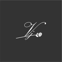 Initial VJ art illustration flower design creative