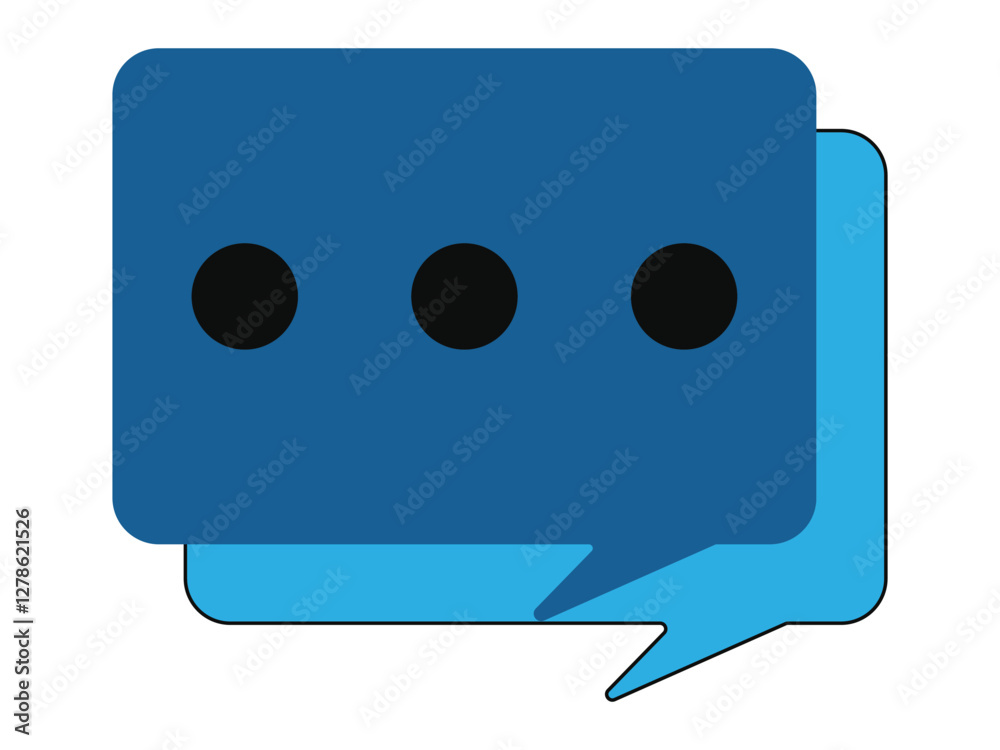 Poster Chat icons vector isolated element. Set of talk bubble speech signs. Blank bubbles vector icons. Message vector icons.