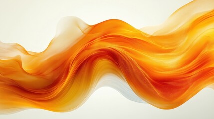 Abstract orange flowing fabric design