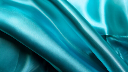 Turquoise silk fabric 
