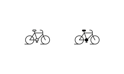 Obraz premium Cycle icons set line and glyph vector icon