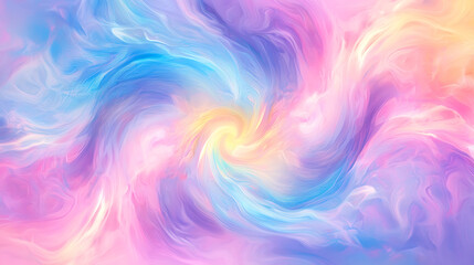 Obraz premium Pastel swirl in dreamy gradient tie-dye effect