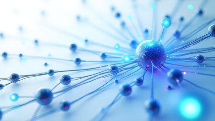 Futuristic Neural Network Concept – Artificial Intelligence & Brain Synapse Visualization.