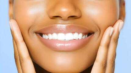 Obraz premium Radiant Smile, Closeup Photo