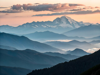 Fototapeta premium sunrise in the mountains