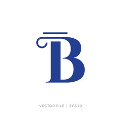 classic initial letter B looks legal logo