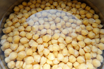 Soaking Chickpeas in a Bowl