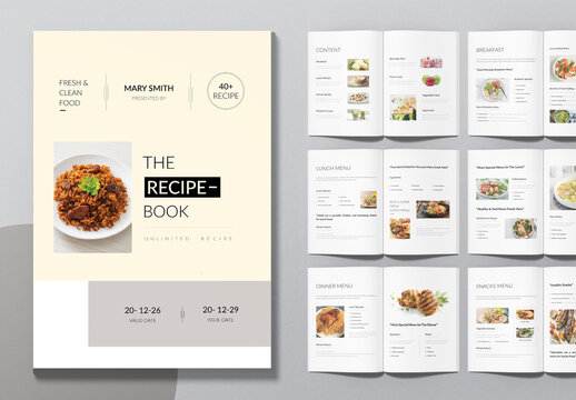 Recipe Book Template Layout