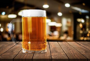 Fresh cold beer alcohol drink